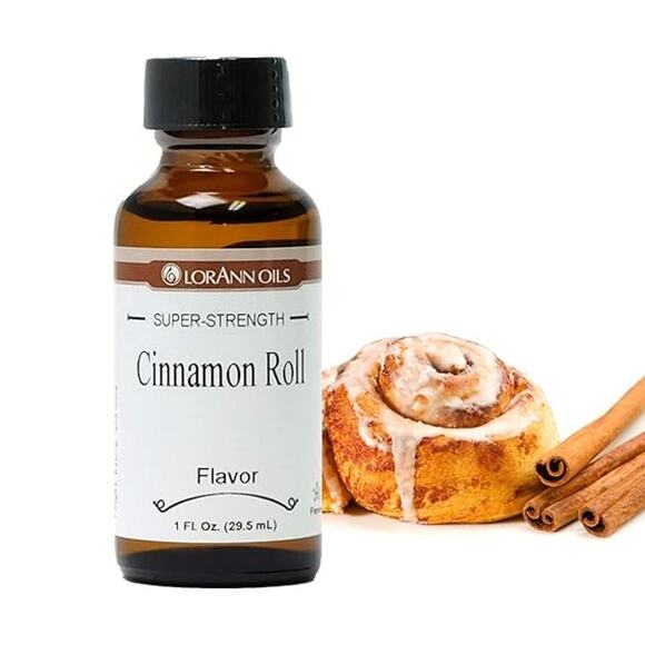 Food Grade Essence Extract Baking Lorann Oils Pure Cinnamon Roll Flavoring 1 Oz - Picture 1 of 4